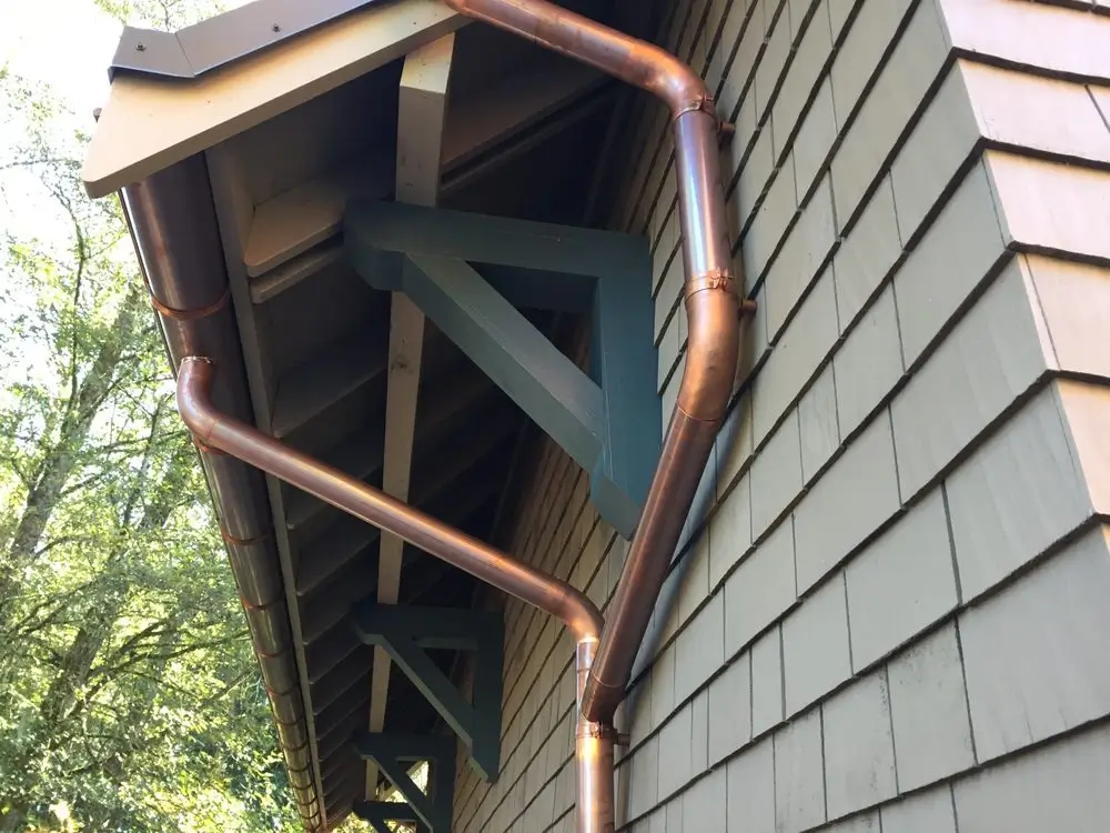 Copper gutter installed by High Point Gutter on a Seattle, WA home