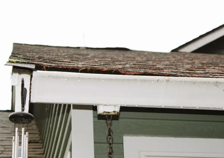 Improper gutter alignment causing leakage on Seattle home